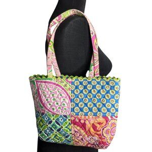 Vera Bradley Lil Patchwork Tote Bag Quilted Patchwork Floral Print Spring 2008
